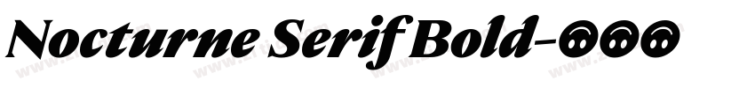 Nocturne Serif Bold字体转换